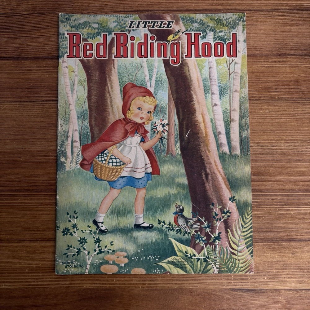 1945 Little Red Riding Hood Whitman Book Doris Stolberg Illustrated